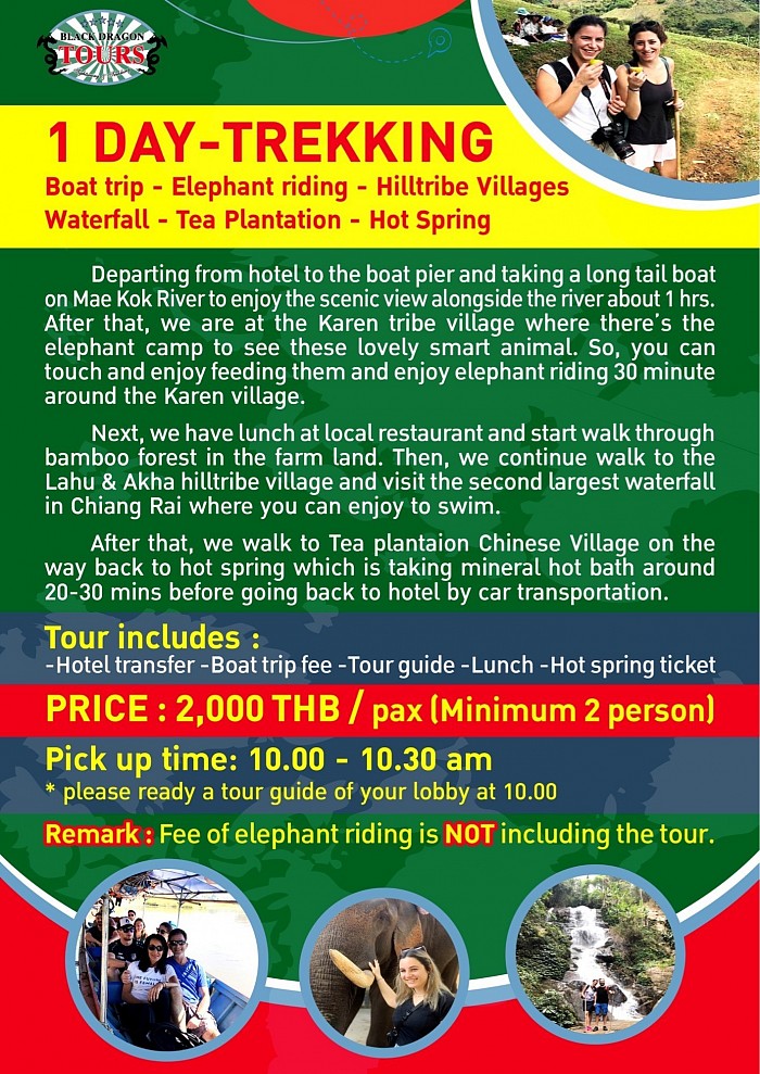 1 Day Trekking by Elephant